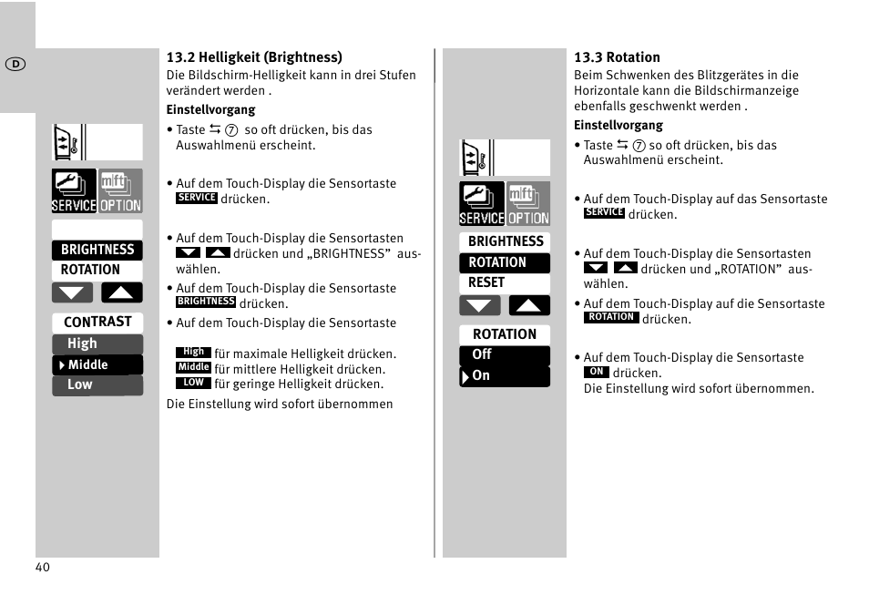 Metz MECABLITZ 52 AF-1 digital Pentax User Manual | Page 40 / 278