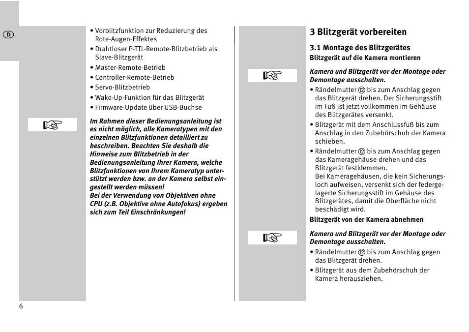 Metz MECABLITZ 52 AF-1 digital Pentax User Manual | Page 6 / 278