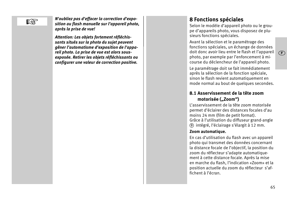 Metz MECABLITZ 52 AF-1 digital Pentax User Manual | Page 65 / 278