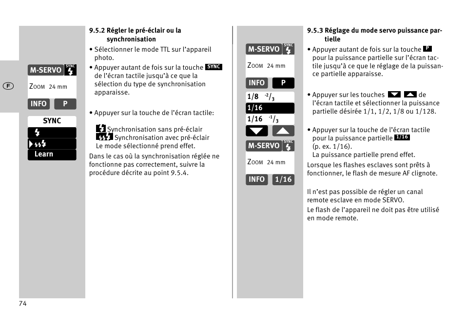 Metz MECABLITZ 52 AF-1 digital Pentax User Manual | Page 74 / 278