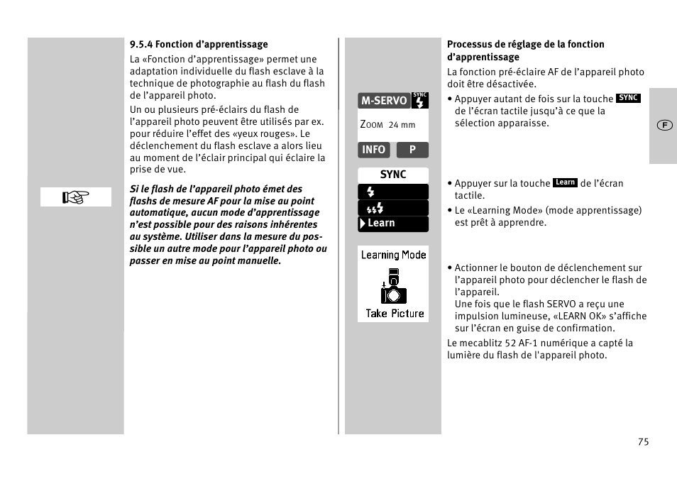 Metz MECABLITZ 52 AF-1 digital Pentax User Manual | Page 75 / 278
