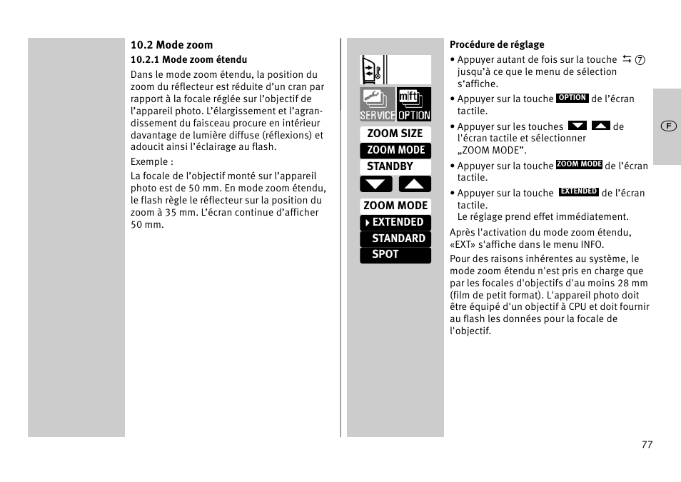 Metz MECABLITZ 52 AF-1 digital Pentax User Manual | Page 77 / 278