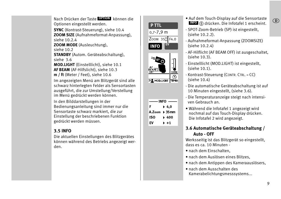 Metz MECABLITZ 52 AF-1 digital Pentax User Manual | Page 9 / 278
