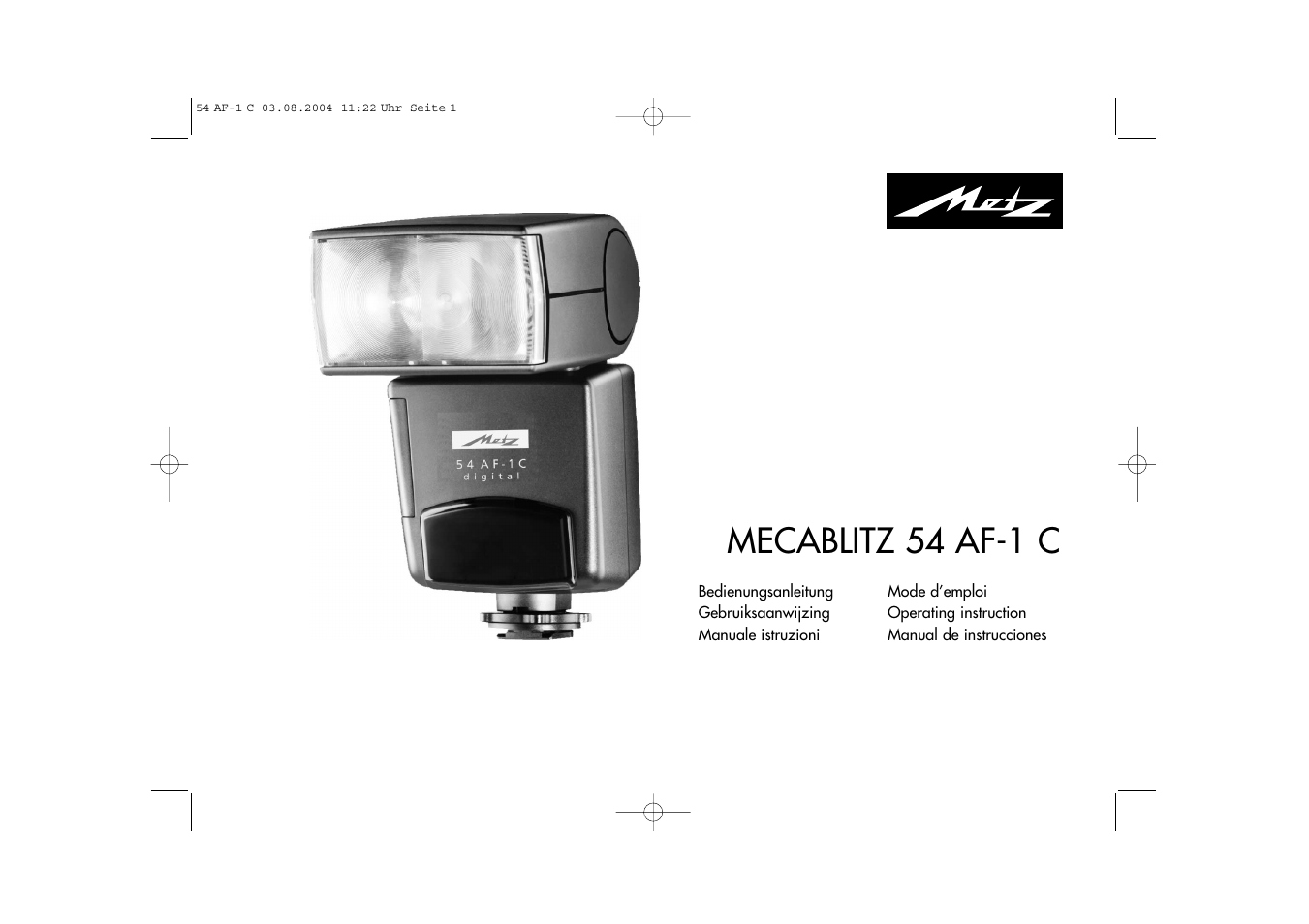 Metz MECABLITZ 54 AF-1 Canon User Manual | 120 pages
