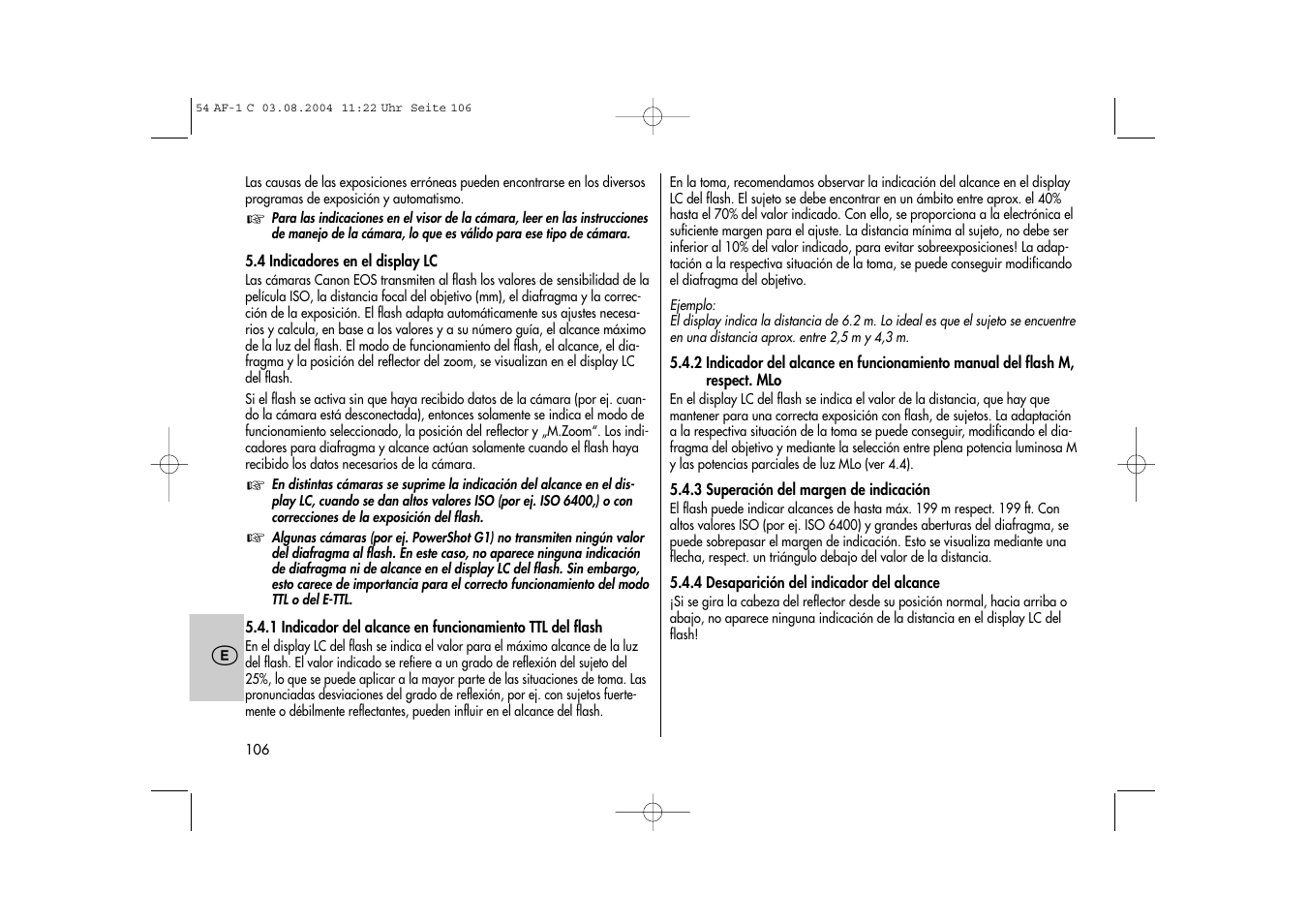 Metz MECABLITZ 54 AF-1 Canon User Manual | Page 106 / 120