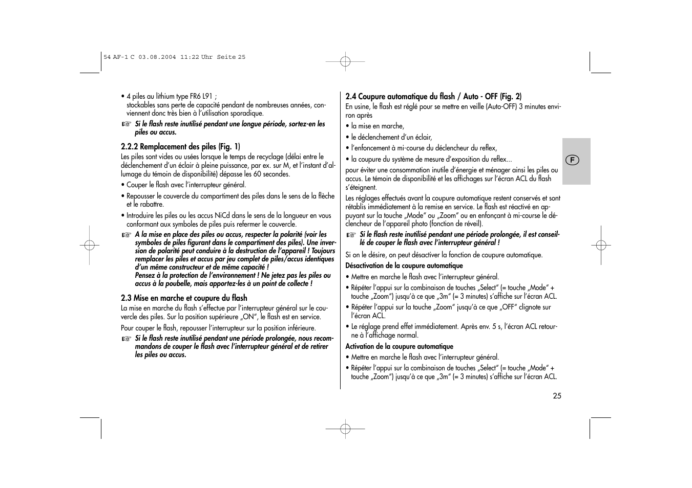 Metz MECABLITZ 54 AF-1 Canon User Manual | Page 25 / 120