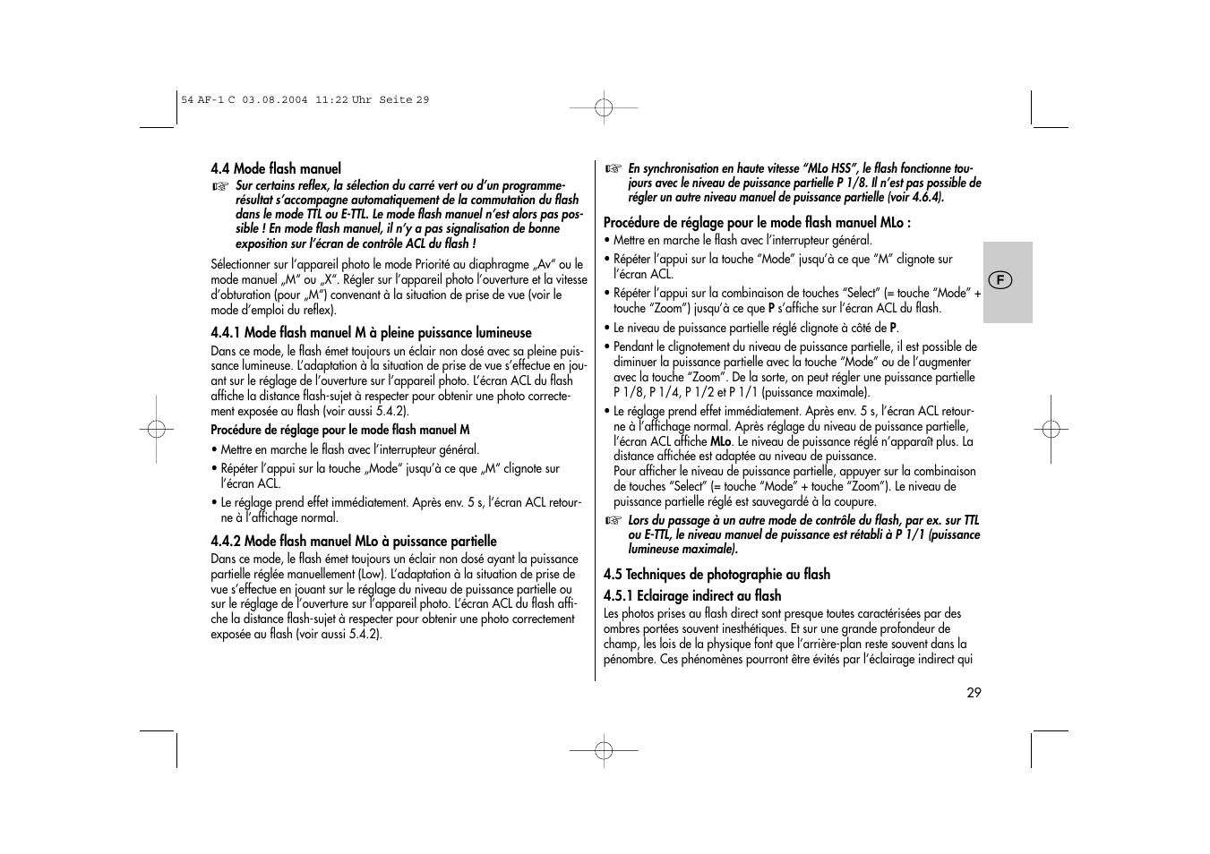 Metz MECABLITZ 54 AF-1 Canon User Manual | Page 29 / 120