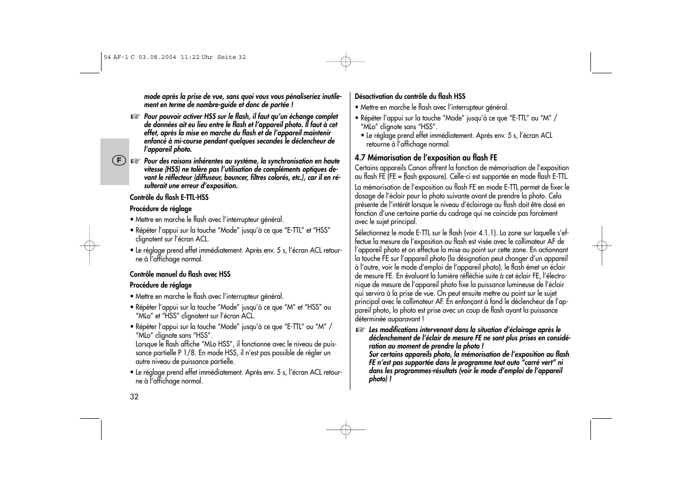 Metz MECABLITZ 54 AF-1 Canon User Manual | Page 32 / 120