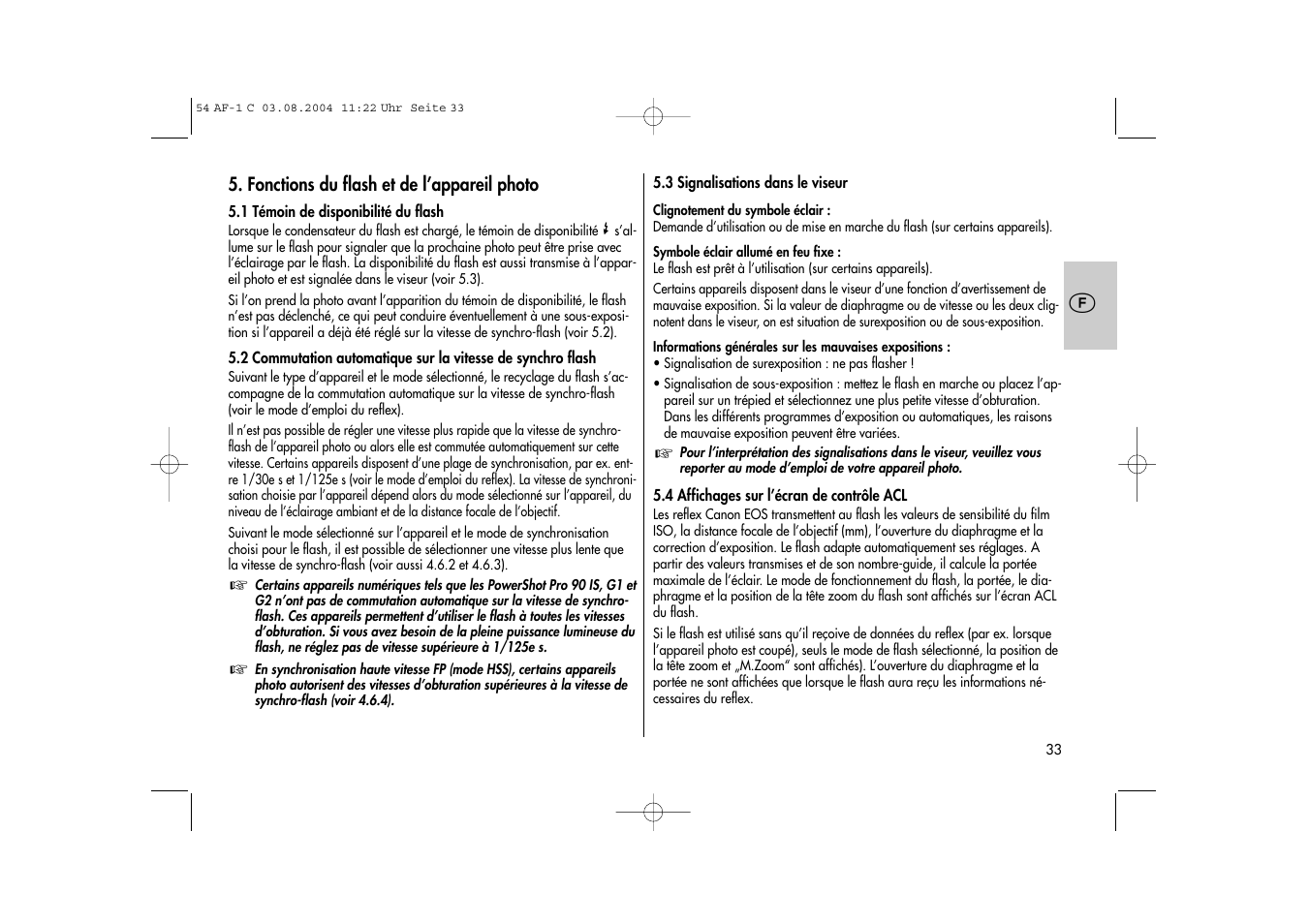 Metz MECABLITZ 54 AF-1 Canon User Manual | Page 33 / 120