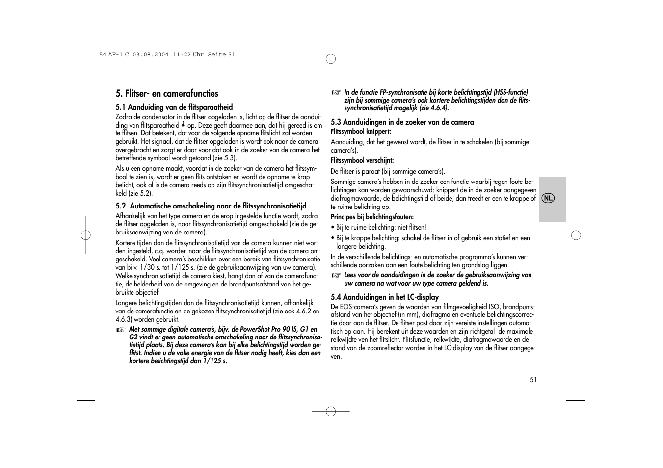 Metz MECABLITZ 54 AF-1 Canon User Manual | Page 51 / 120