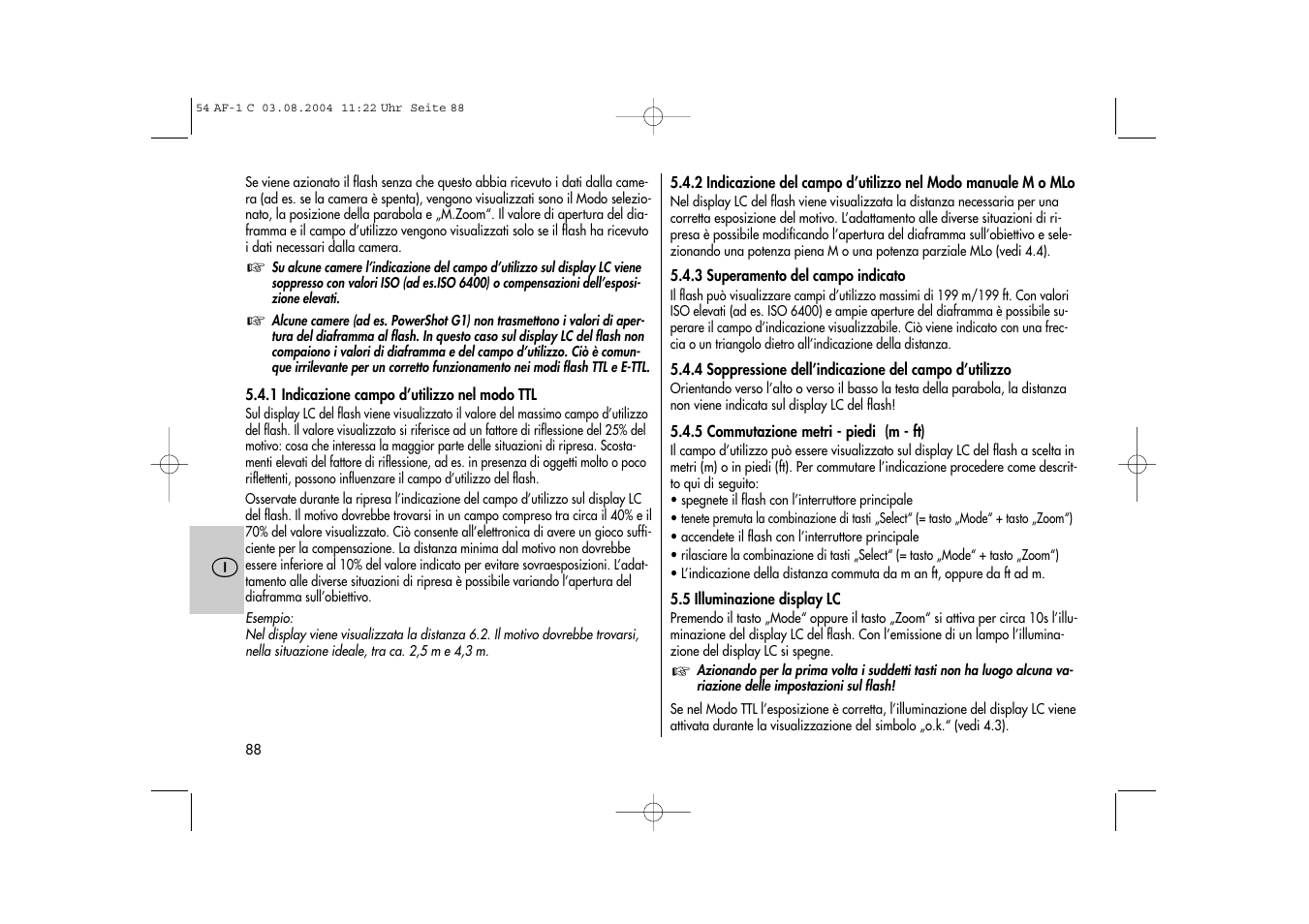 Metz MECABLITZ 54 AF-1 Canon User Manual | Page 88 / 120