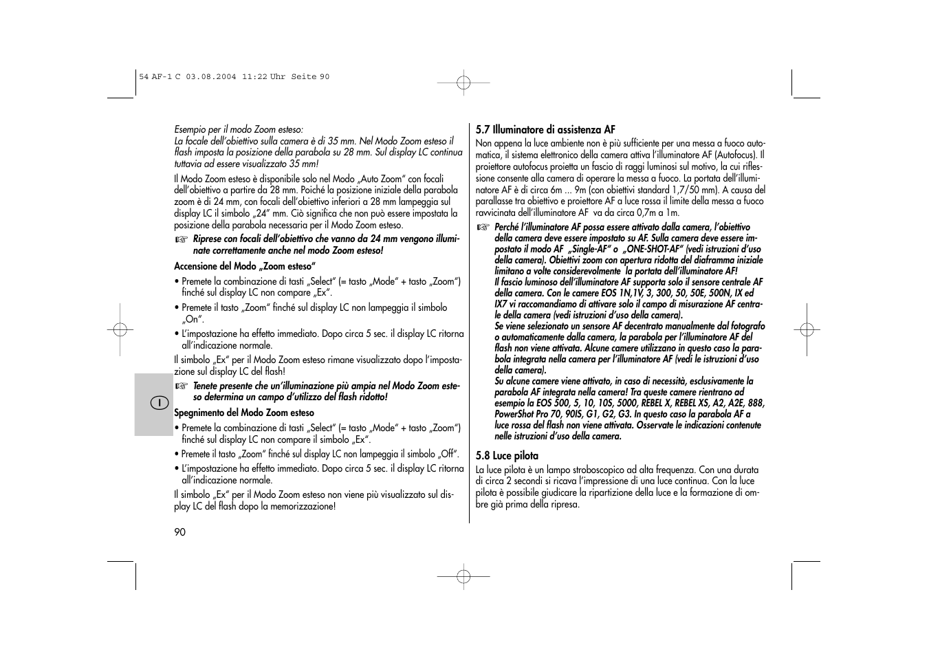 Metz MECABLITZ 54 AF-1 Canon User Manual | Page 90 / 120