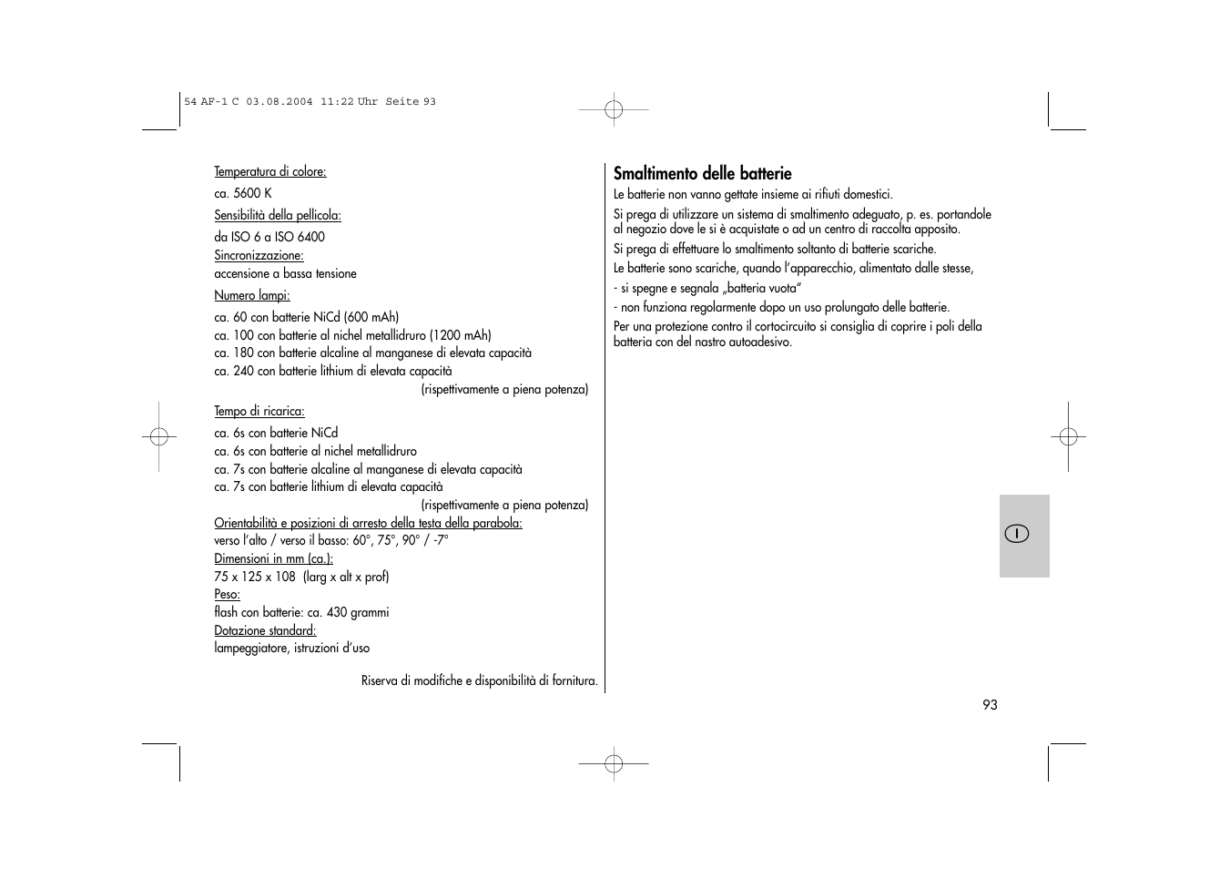 Metz MECABLITZ 54 AF-1 Canon User Manual | Page 93 / 120