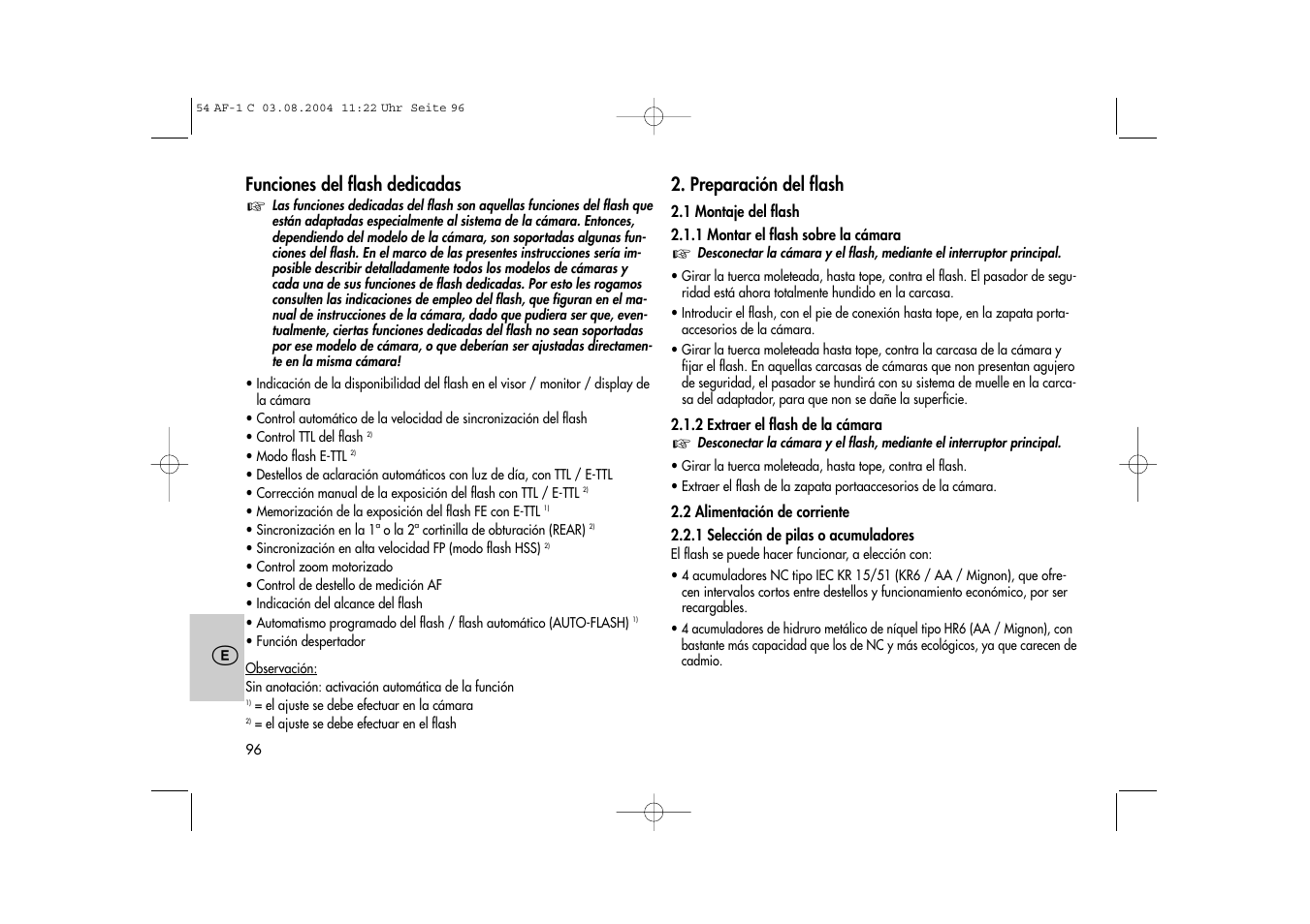 Metz MECABLITZ 54 AF-1 Canon User Manual | Page 96 / 120