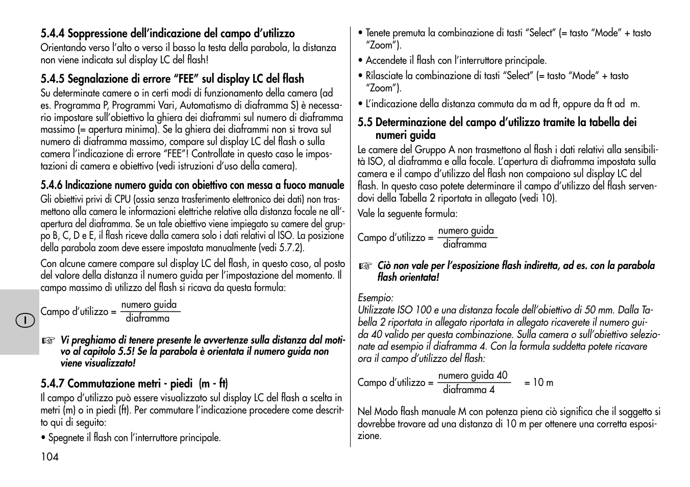 Metz MECABLITZ 54 AF-1 Nikon User Manual | Page 104 / 142