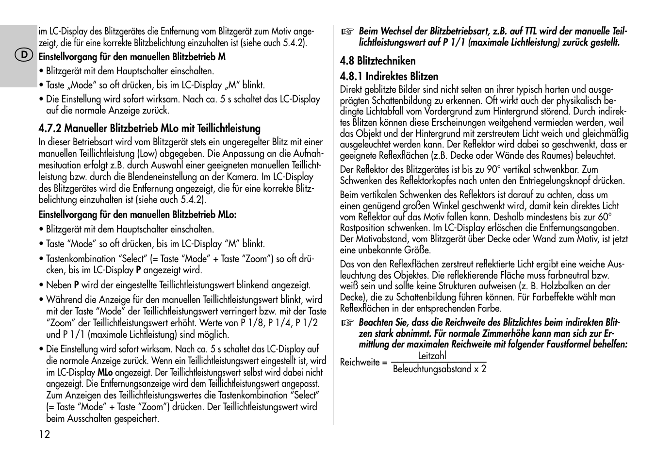 Metz MECABLITZ 54 AF-1 Nikon User Manual | Page 12 / 142