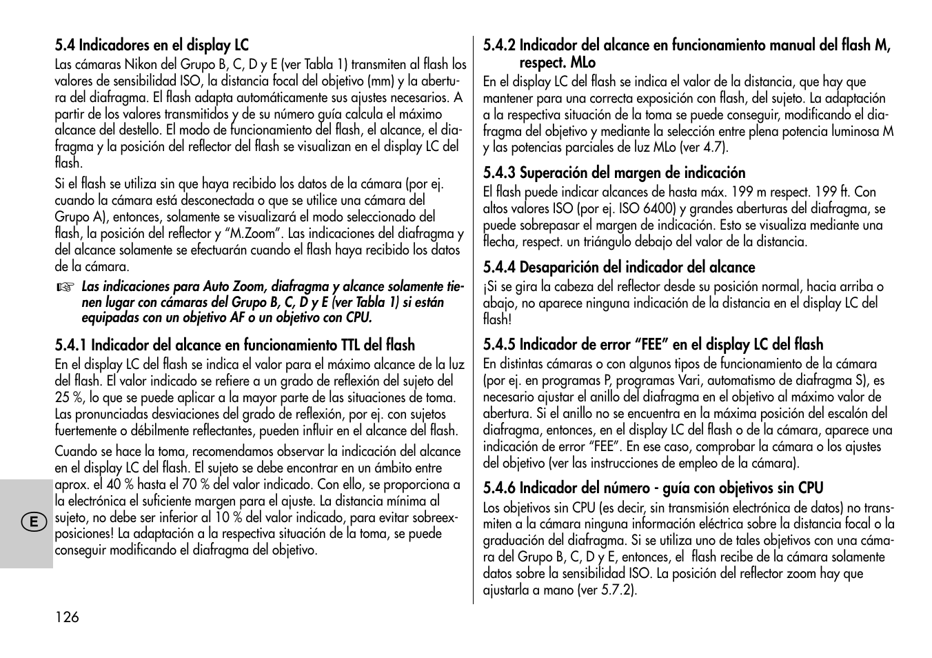 Metz MECABLITZ 54 AF-1 Nikon User Manual | Page 126 / 142