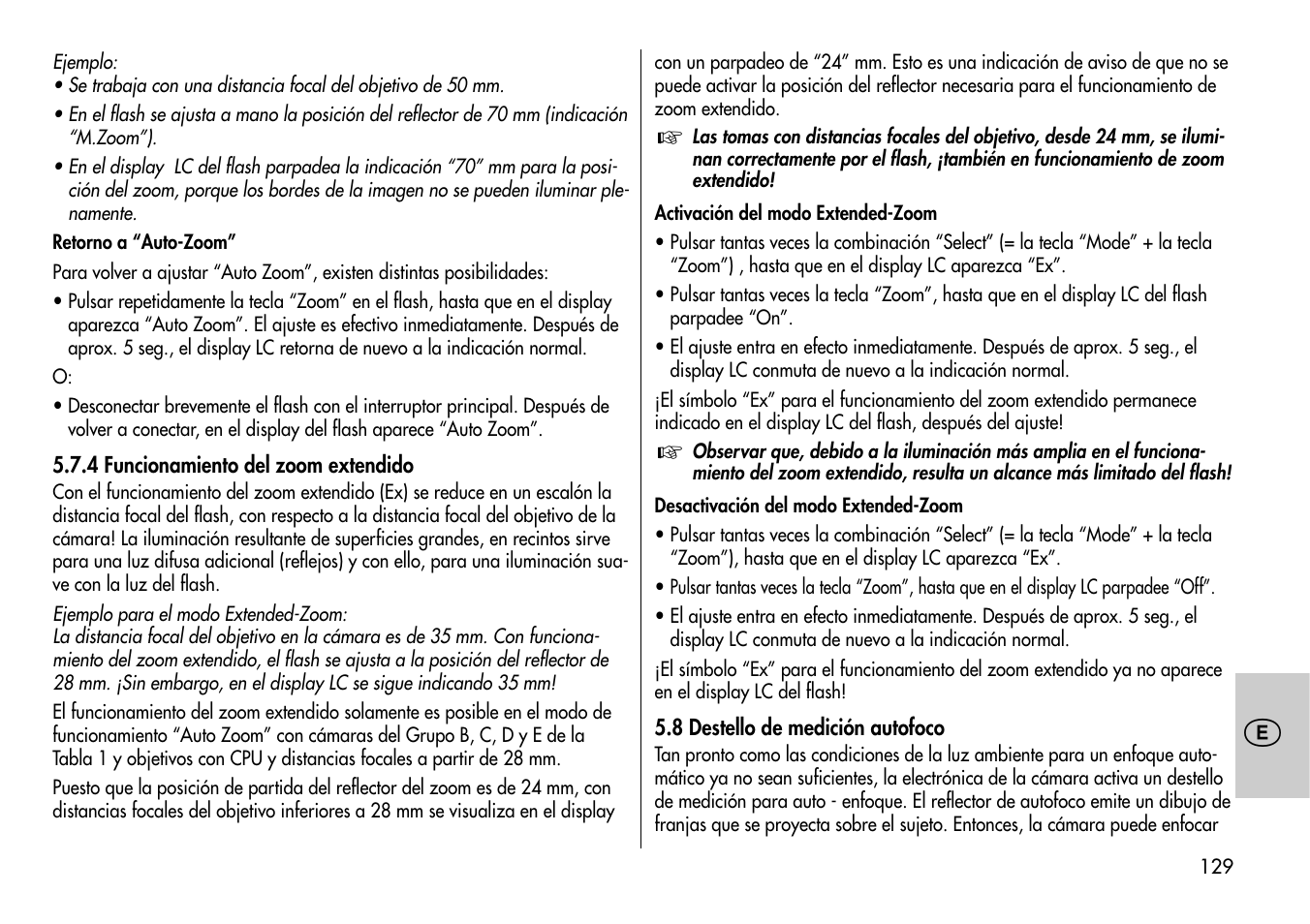 Metz MECABLITZ 54 AF-1 Nikon User Manual | Page 129 / 142