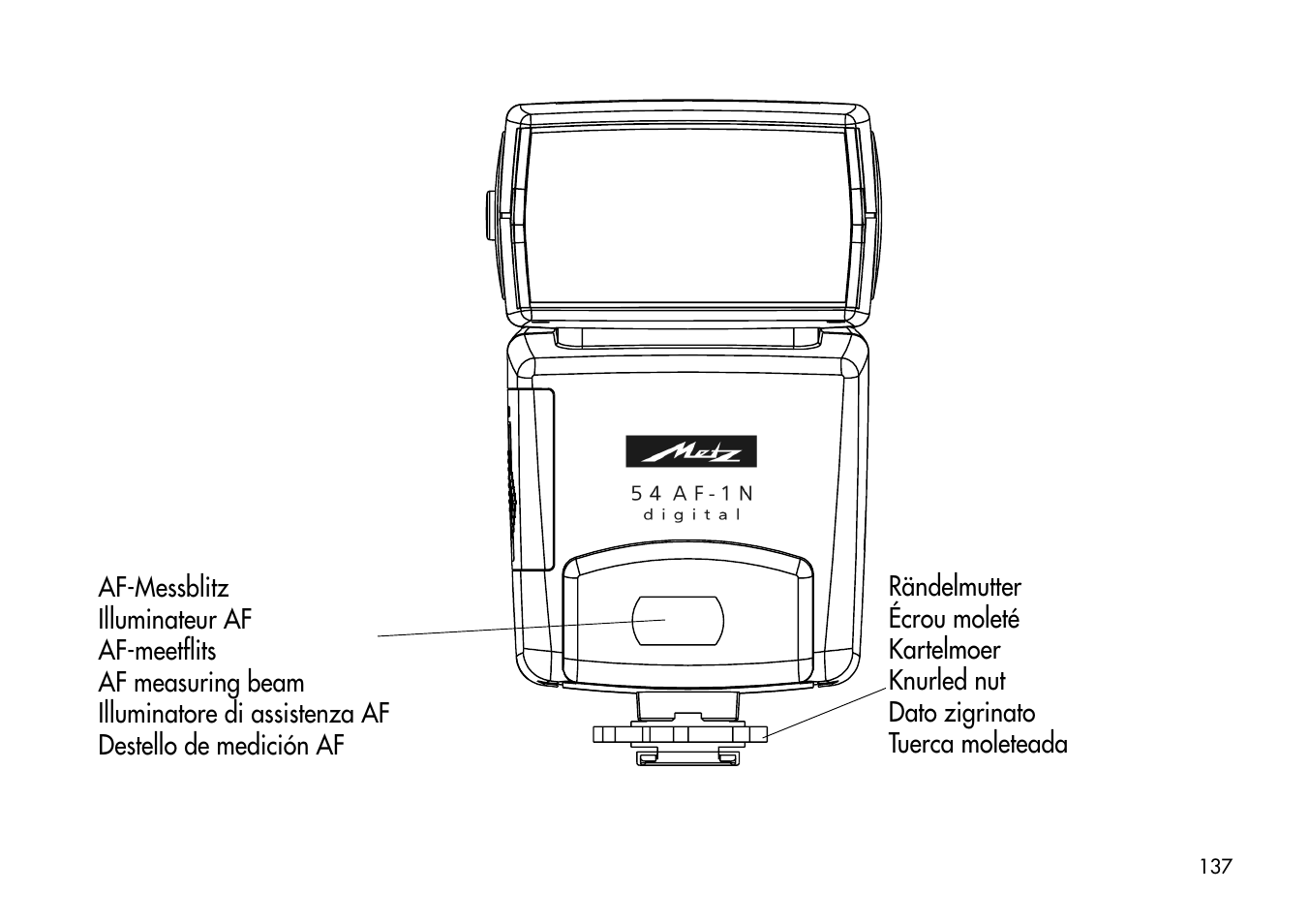 Metz MECABLITZ 54 AF-1 Nikon User Manual | Page 137 / 142