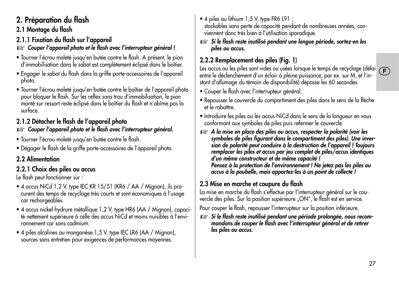Metz MECABLITZ 54 AF-1 Nikon User Manual | Page 27 / 142