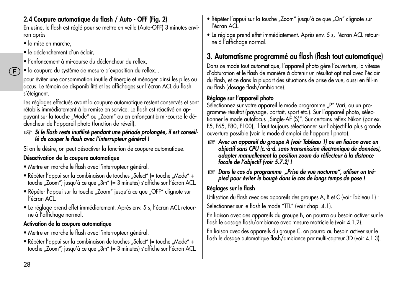 Metz MECABLITZ 54 AF-1 Nikon User Manual | Page 28 / 142