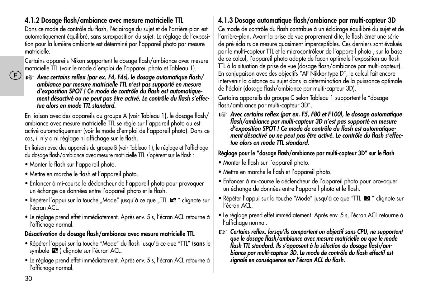 Metz MECABLITZ 54 AF-1 Nikon User Manual | Page 30 / 142