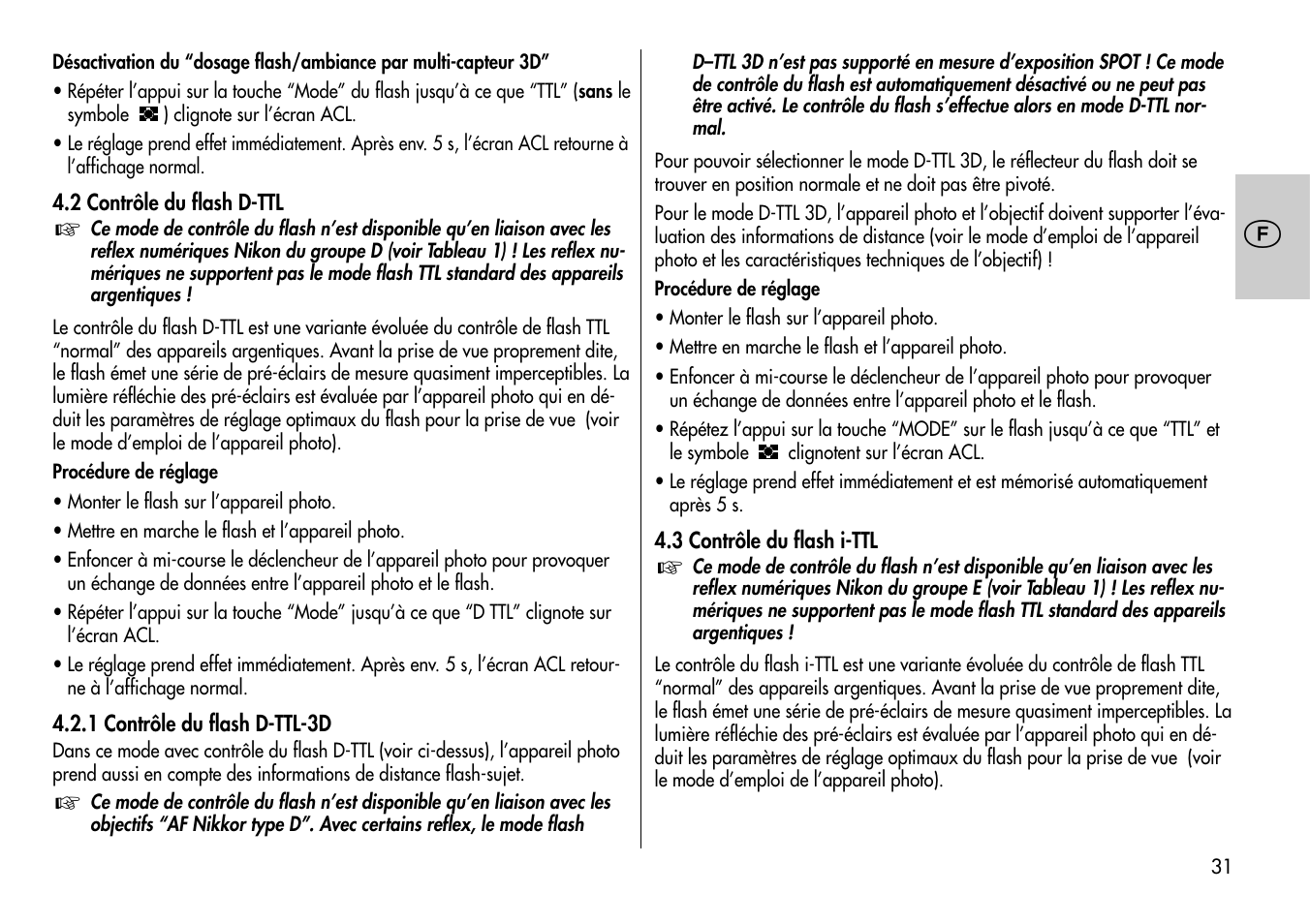 Metz MECABLITZ 54 AF-1 Nikon User Manual | Page 31 / 142