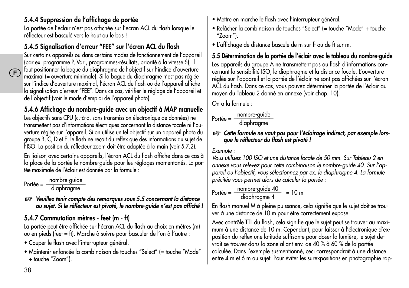 Metz MECABLITZ 54 AF-1 Nikon User Manual | Page 38 / 142