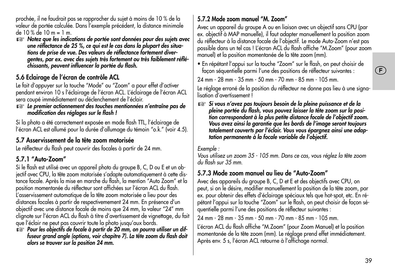 Metz MECABLITZ 54 AF-1 Nikon User Manual | Page 39 / 142