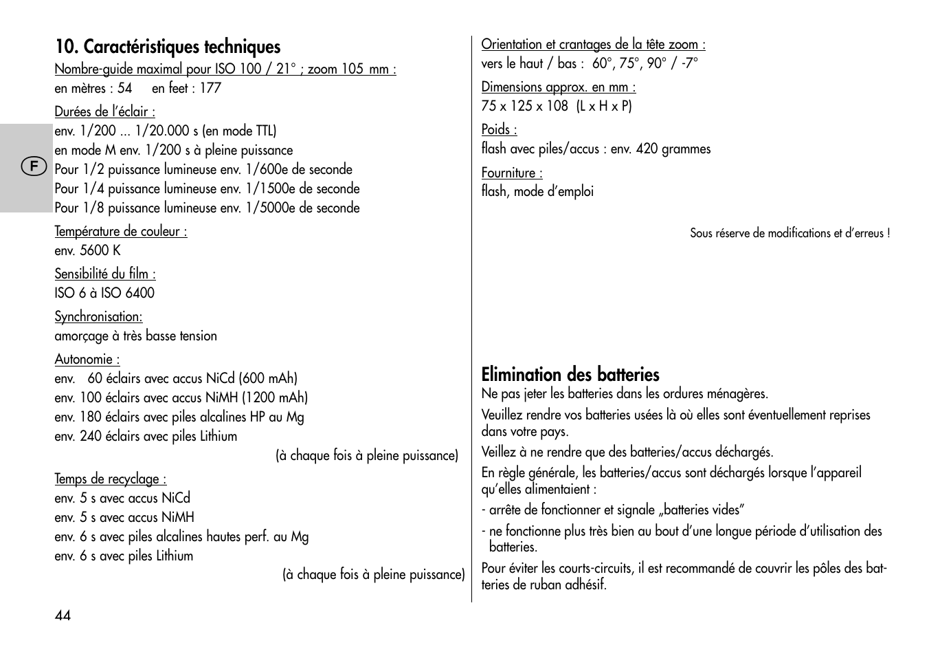 Metz MECABLITZ 54 AF-1 Nikon User Manual | Page 44 / 142