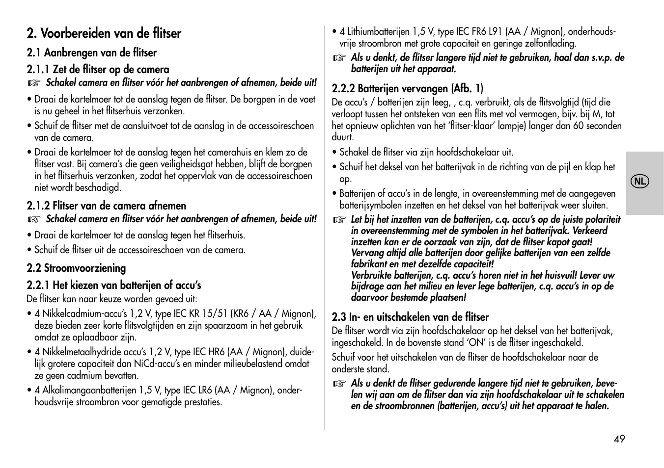 Metz MECABLITZ 54 AF-1 Nikon User Manual | Page 49 / 142