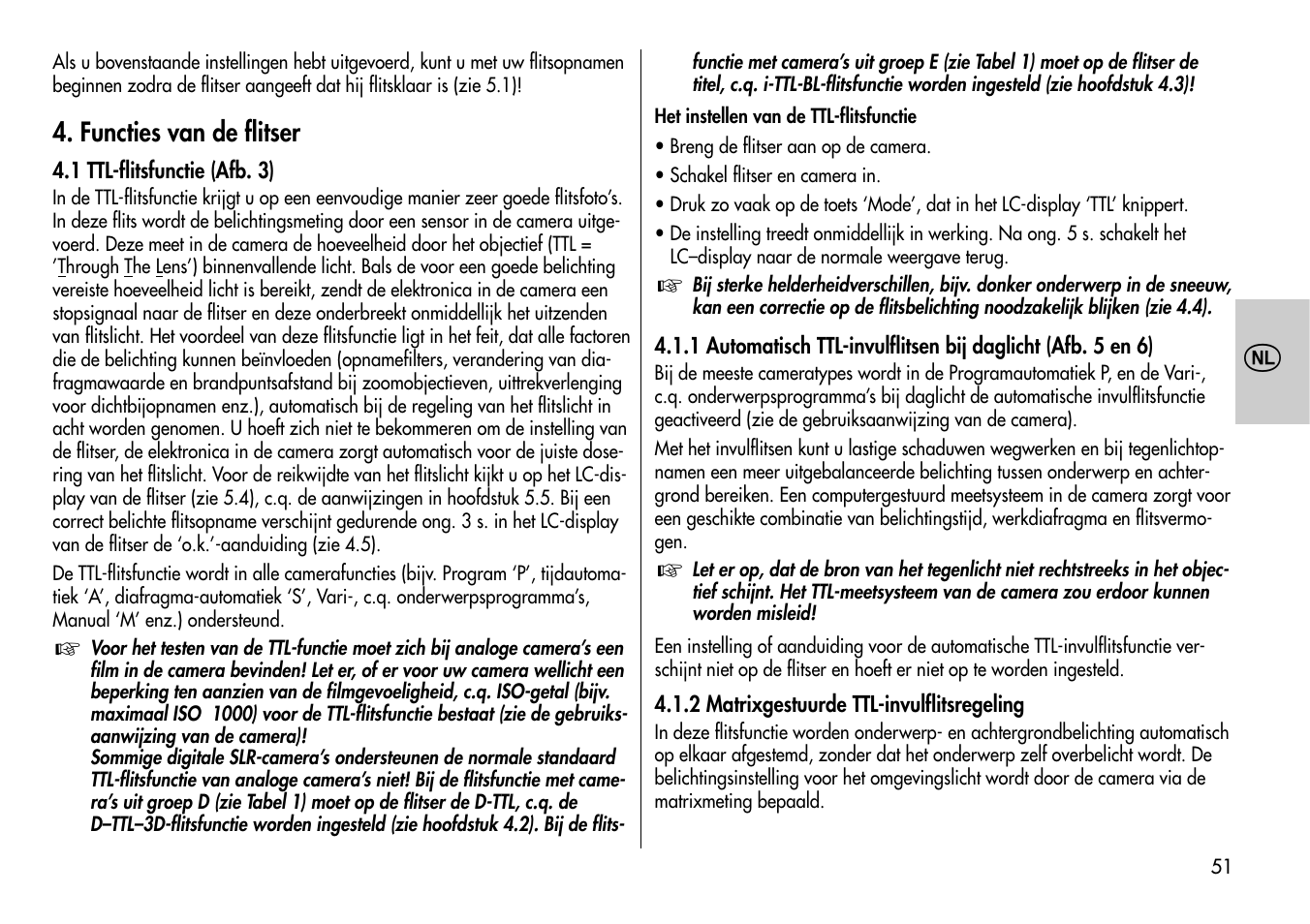 Metz MECABLITZ 54 AF-1 Nikon User Manual | Page 51 / 142
