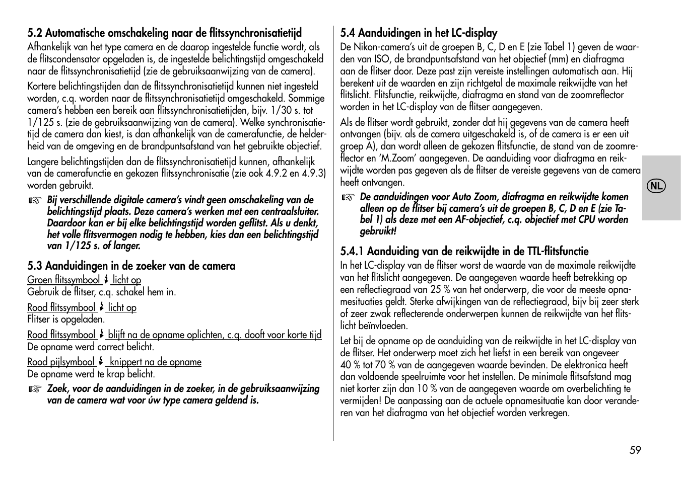 Metz MECABLITZ 54 AF-1 Nikon User Manual | Page 59 / 142