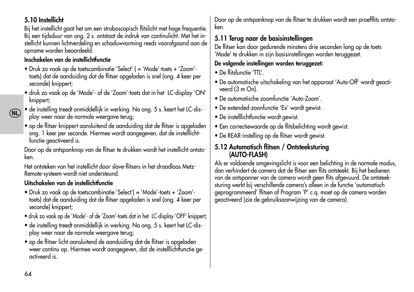 Metz MECABLITZ 54 AF-1 Nikon User Manual | Page 64 / 142