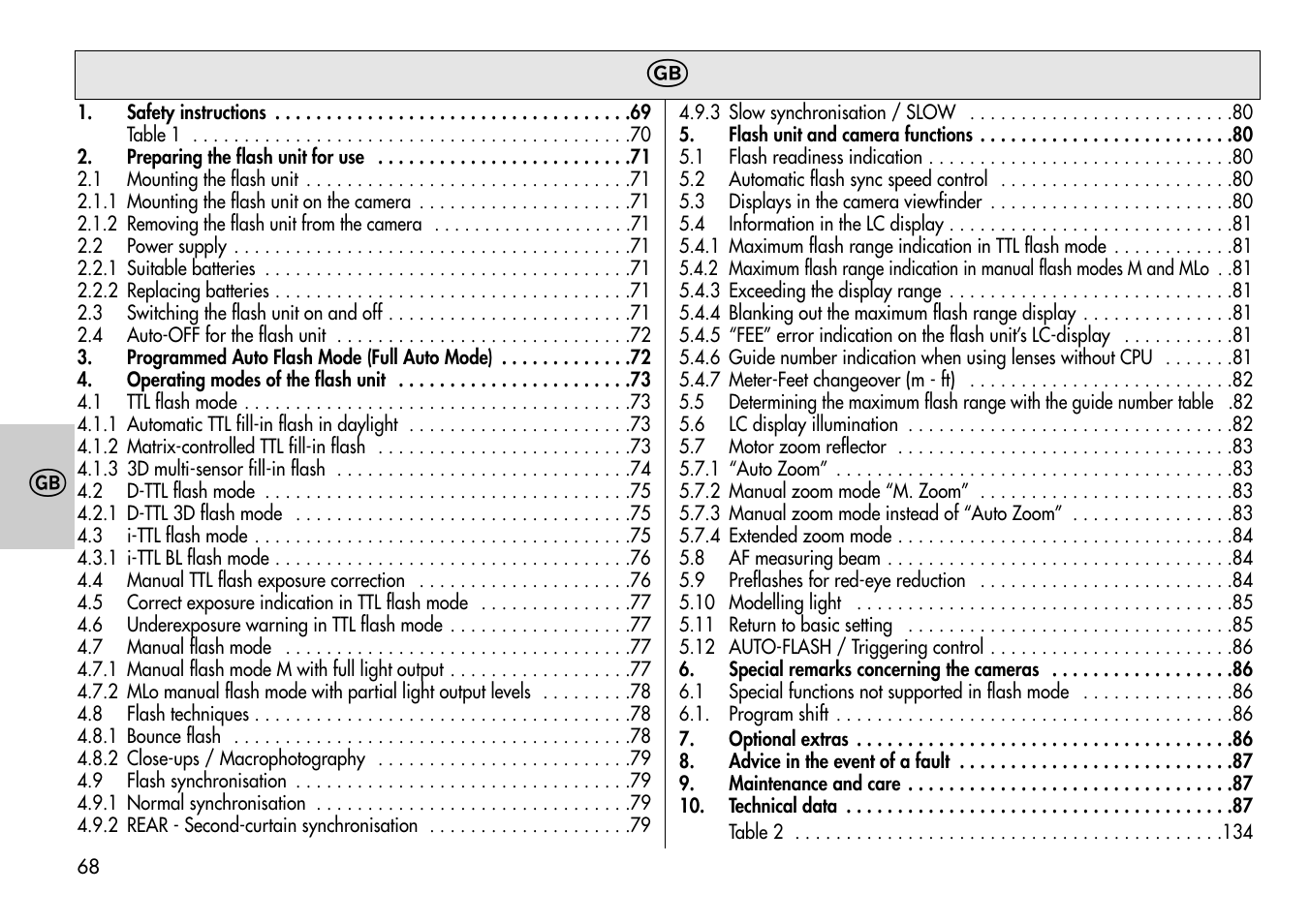 Metz MECABLITZ 54 AF-1 Nikon User Manual | Page 68 / 142