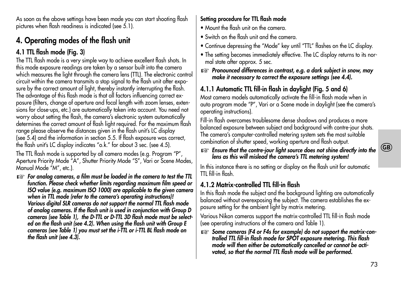 Metz MECABLITZ 54 AF-1 Nikon User Manual | Page 73 / 142