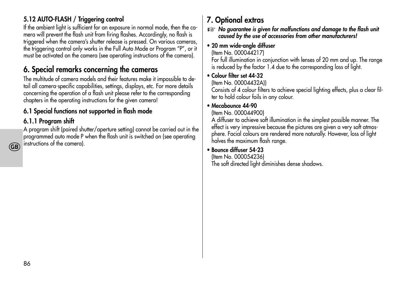 Metz MECABLITZ 54 AF-1 Nikon User Manual | Page 86 / 142