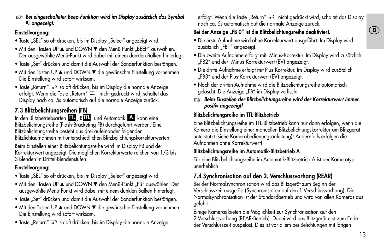 Metz MECABLITZ 58 AF-1 digital Canon User Manual | Page 13 / 190