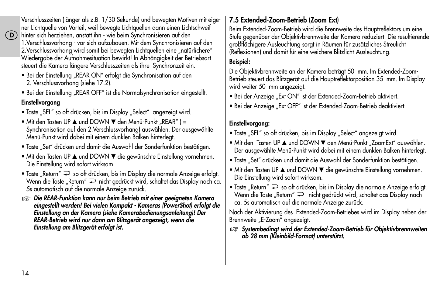 Metz MECABLITZ 58 AF-1 digital Canon User Manual | Page 14 / 190