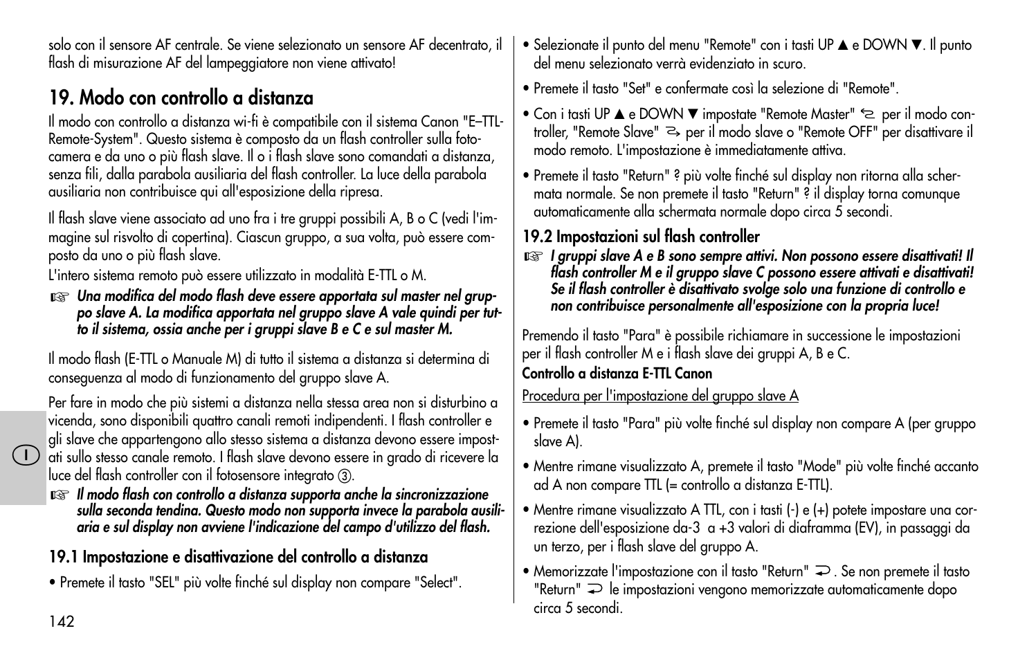 Modo con controllo a distanza | Metz MECABLITZ 58 AF-1 digital Canon User Manual | Page 142 / 190