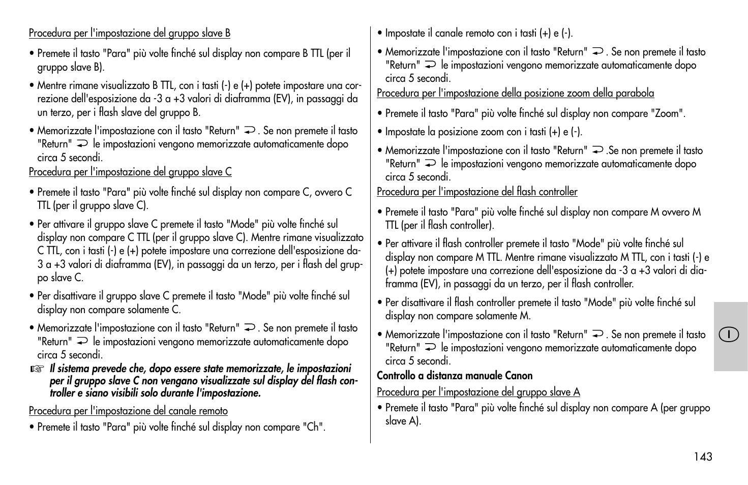 Metz MECABLITZ 58 AF-1 digital Canon User Manual | Page 143 / 190