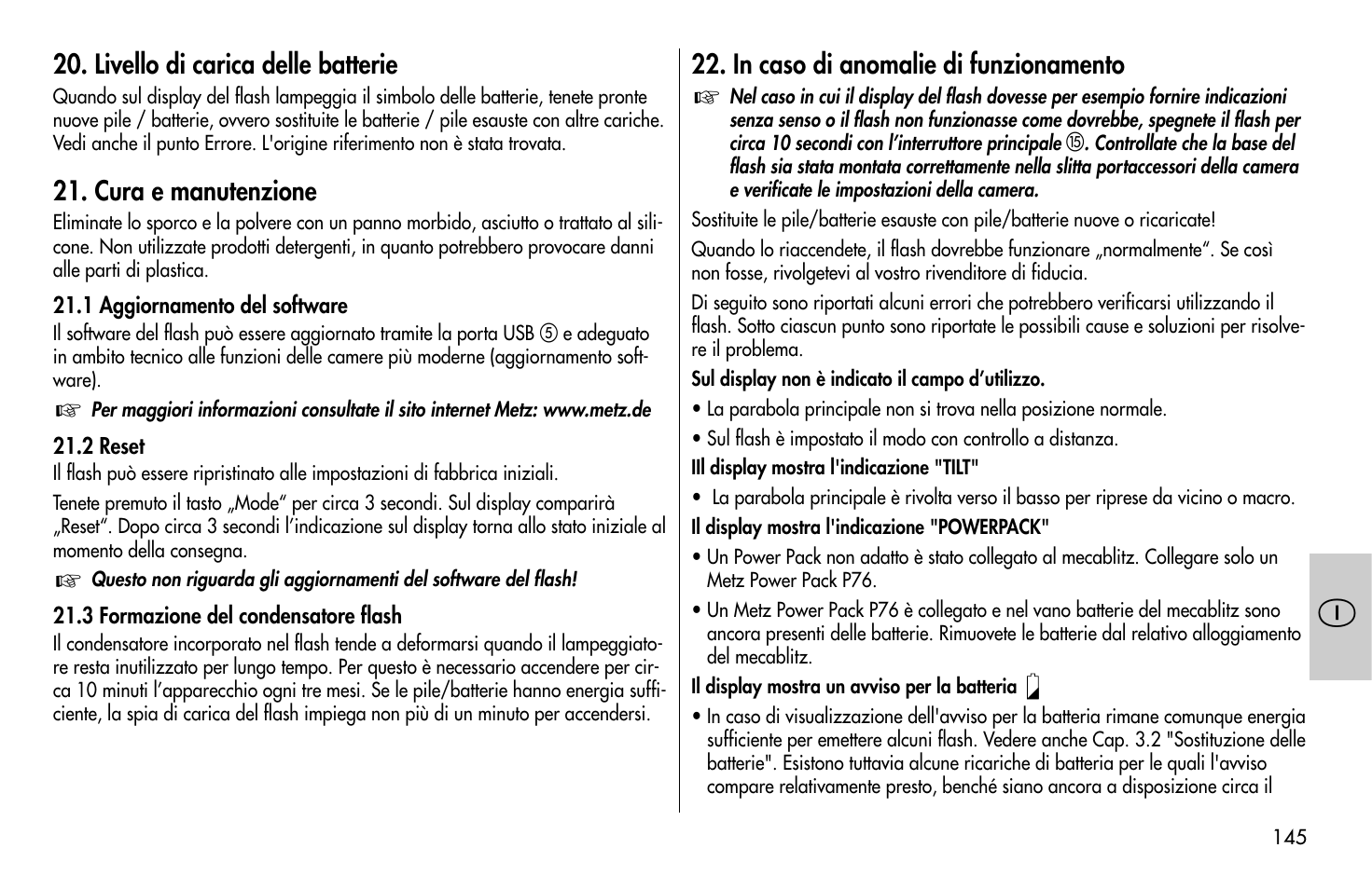 Metz MECABLITZ 58 AF-1 digital Canon User Manual | Page 145 / 190