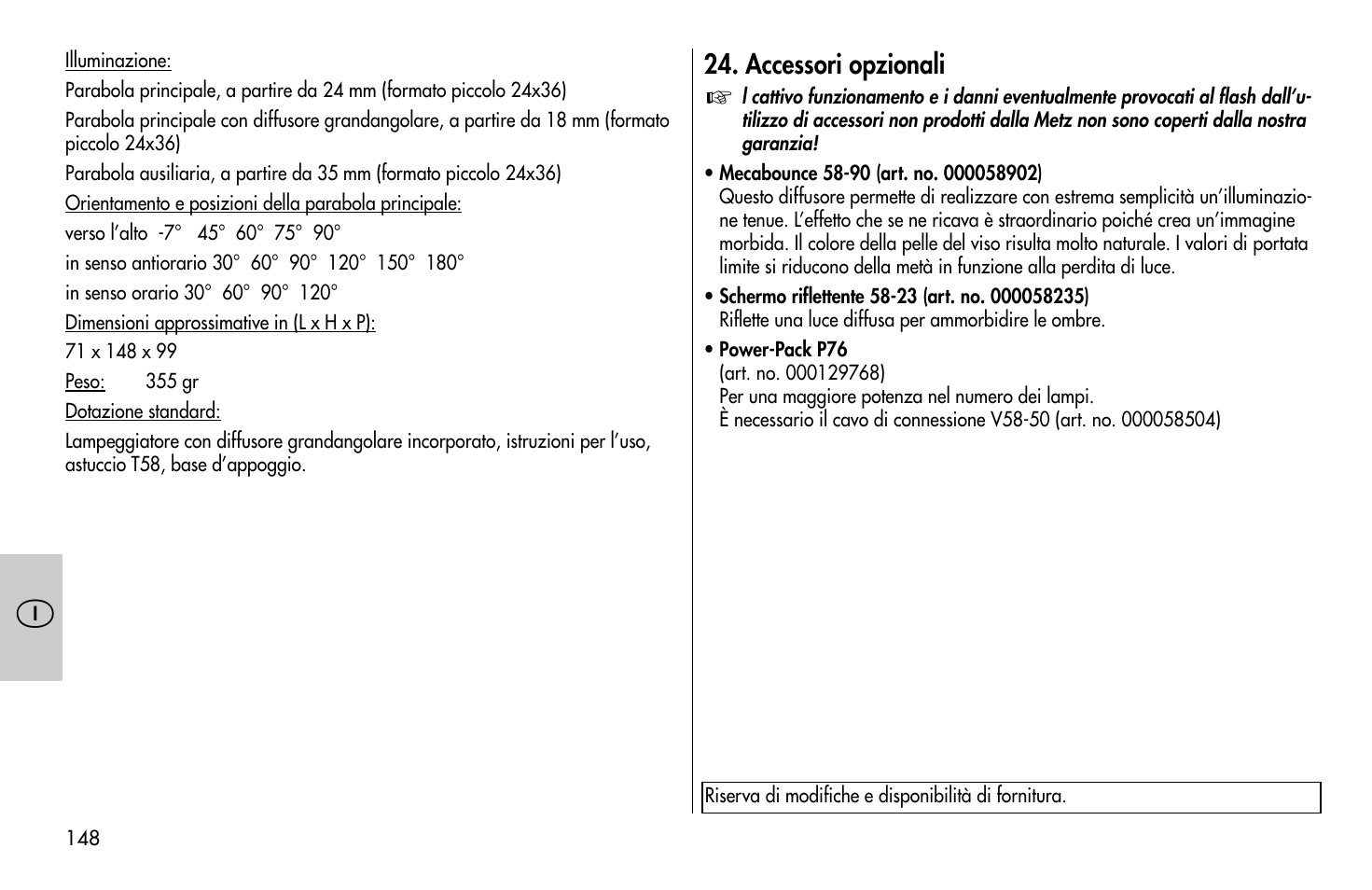 Metz MECABLITZ 58 AF-1 digital Canon User Manual | Page 148 / 190