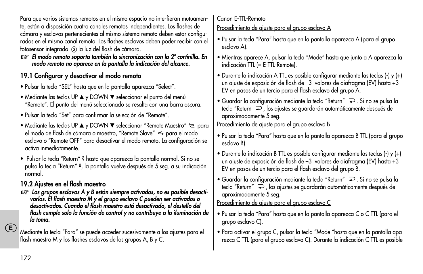 Metz MECABLITZ 58 AF-1 digital Canon User Manual | Page 172 / 190