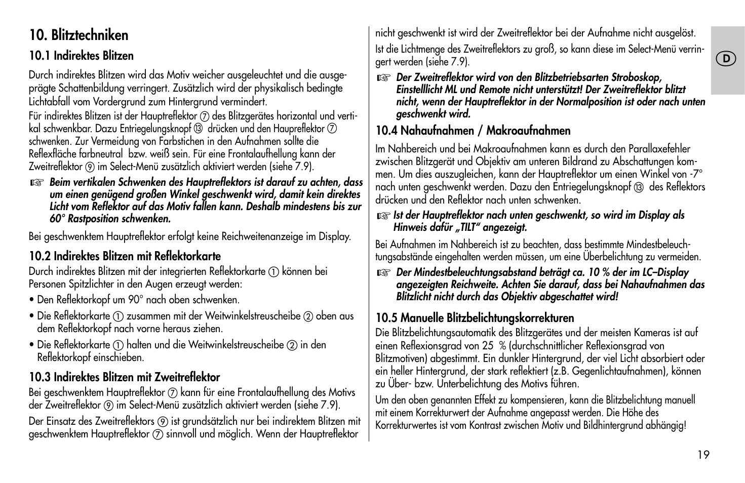 Metz MECABLITZ 58 AF-1 digital Canon User Manual | Page 19 / 190