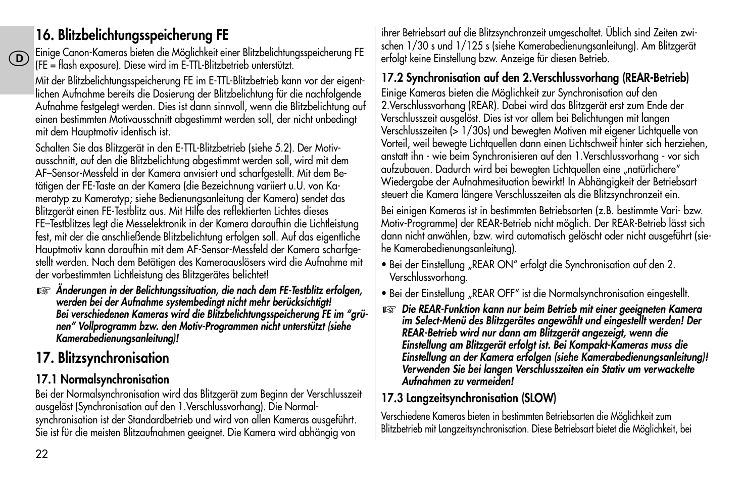 Metz MECABLITZ 58 AF-1 digital Canon User Manual | Page 22 / 190