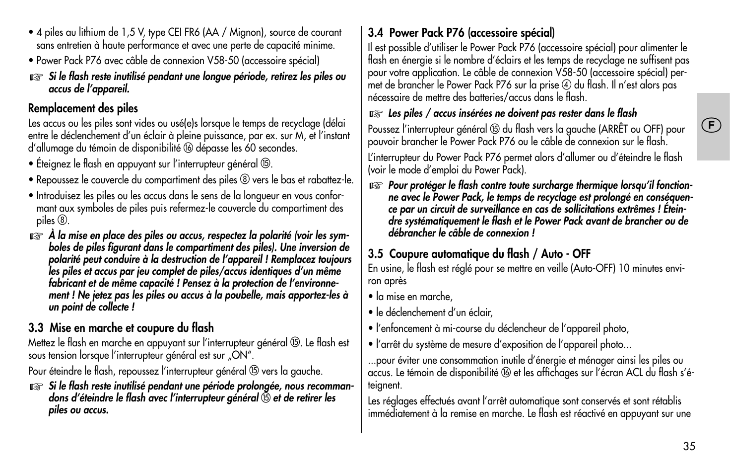 Metz MECABLITZ 58 AF-1 digital Canon User Manual | Page 35 / 190