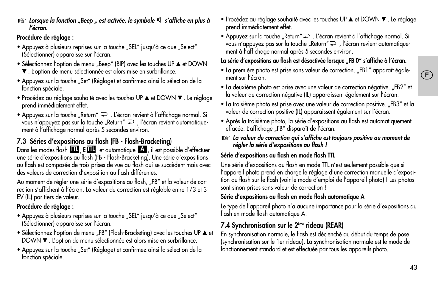 Metz MECABLITZ 58 AF-1 digital Canon User Manual | Page 43 / 190