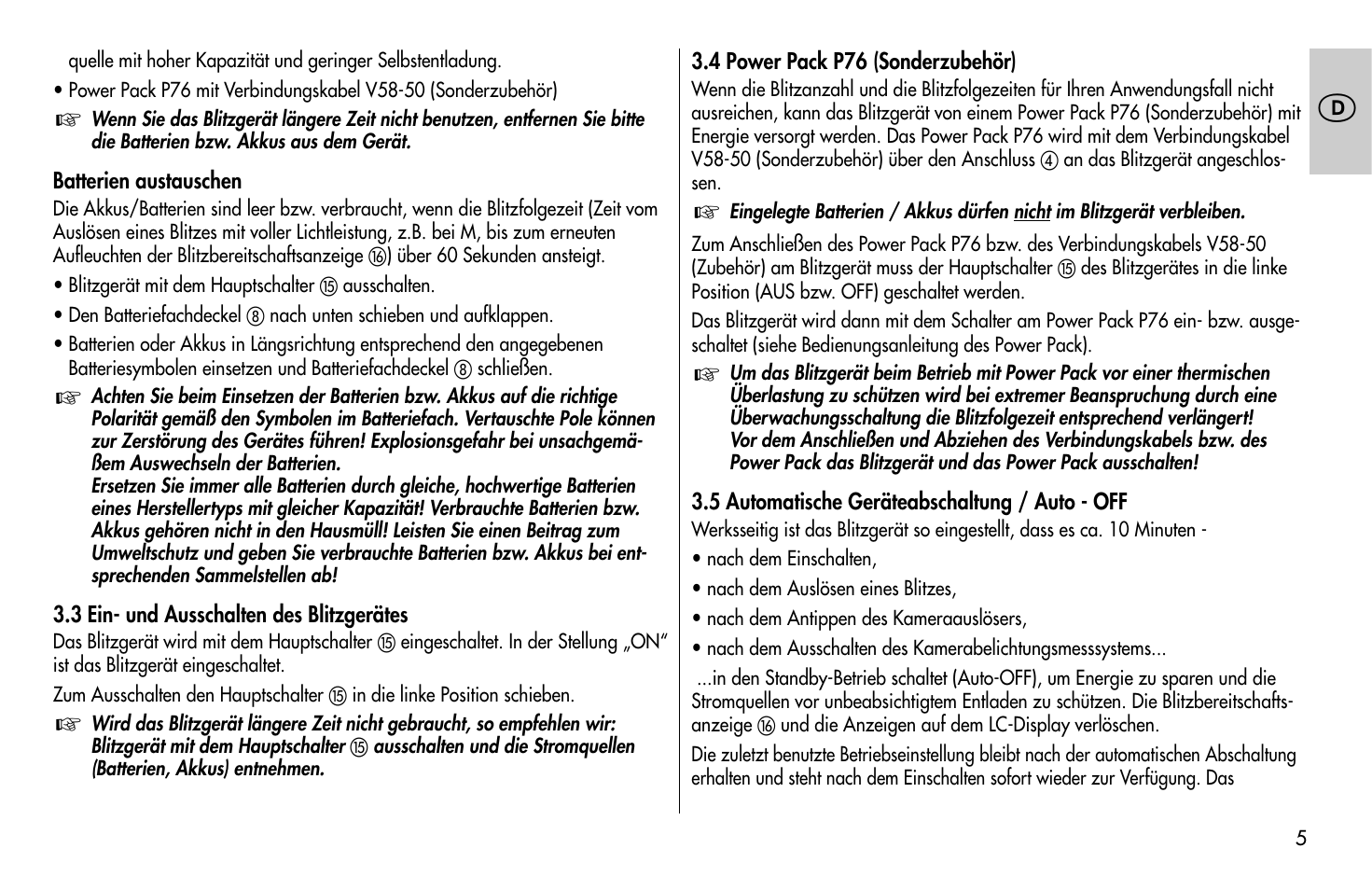 Metz MECABLITZ 58 AF-1 digital Canon User Manual | Page 5 / 190