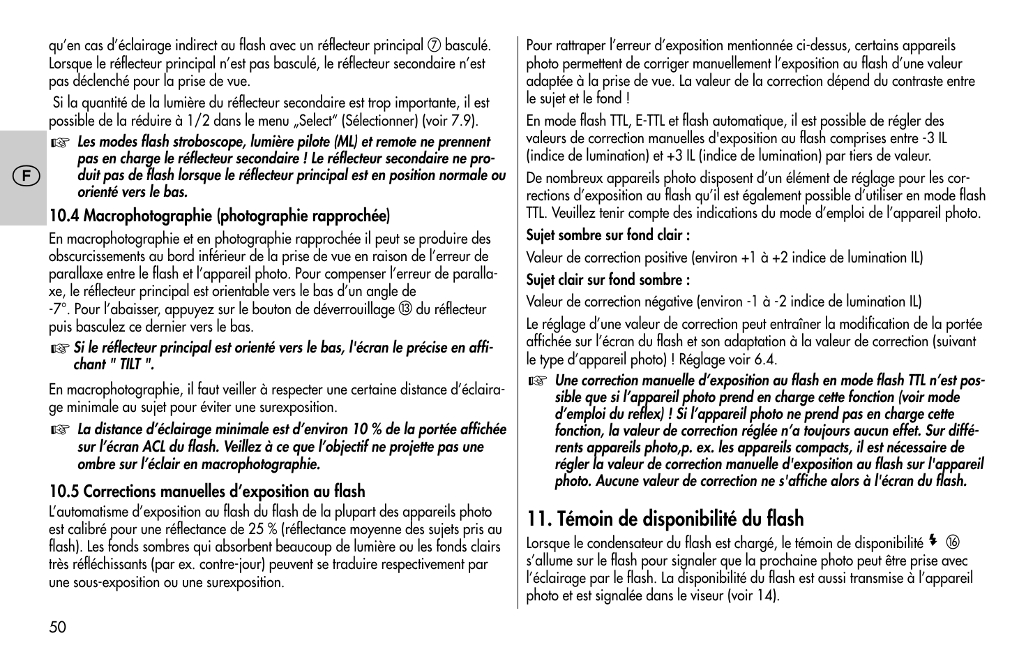 Metz MECABLITZ 58 AF-1 digital Canon User Manual | Page 50 / 190